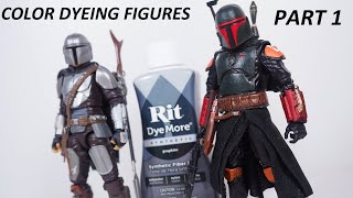 Tutorial 112 - BOBA FETT Mandalorian Review Color Dyeing Action figures PART 1