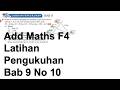 Latihan pengukuhan bab 9 No 10 | Penyelesaian Segi Tiga Matematik Tambahan KSSM