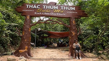 Thác Thùm Thùm Khu du lịch Suối Mỡ Bắc Giang qua góc nhìn flycam