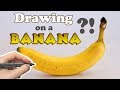 DRAWING ON A BANANA?! The best art challenge! #bananart