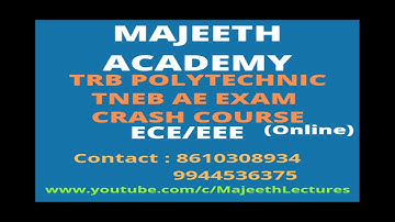 TNEB AE EXAM/ TRB POLYTECHNIC EXAM CRASH COURSE
