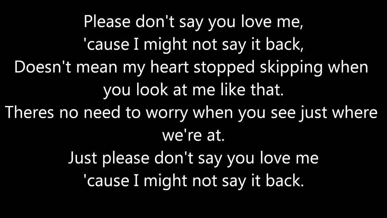 Gabrielle Aplin Please Don T Say You Love Me Lyrics Youtube