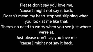 Gabrielle Aplin - Please don't say you love me *lyrics* chords