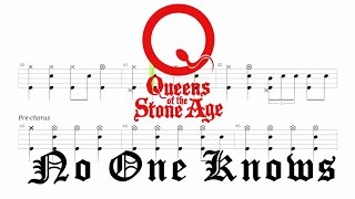 Queens of the Stone Age - No One Knows (🔴 Drum Notation | Tutorial) @chamisdrums Bass @ChamisBass