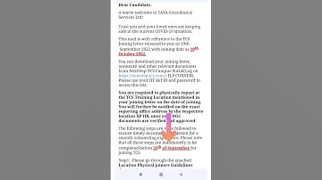 TCS joining mail for 2022 batch🔥🔥|| TCS joining letter