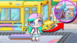 A MENINA que MORAVA NO ONIBUS ESCOLAR ESCONDIDA  HISTORINHA DE AVATAR WORLD ROTINA