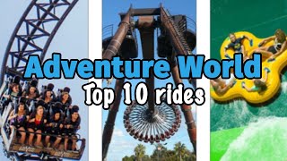 Top 10 rides at Adventure World - Perth Australia | 2022