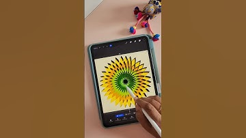 Sunflower 🌻 paper cutout effect in procreate #procreate #procreateart #artwork @Myboringtimes