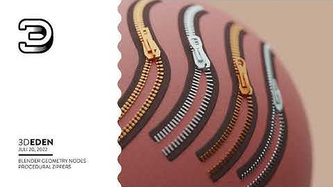 Blender Geometry nodes, Procedural Zippers