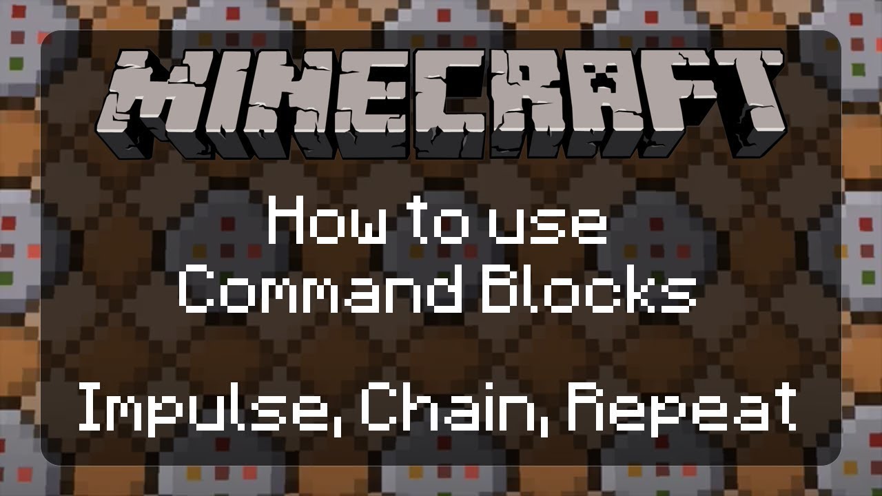 The Basics of Command Blocks in Minecraft! - YouTube