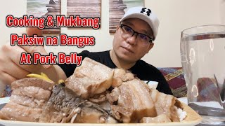 Cooking & Mukbang  Paksiw na Bangus | Miklfish at Pork Liempo #cooking #mukbang #asmr