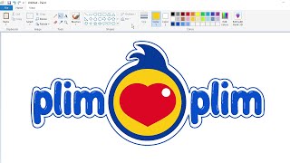 Как нарисовать логотип Plim Plim с помощью MS Paint | Как рисовать на компьютере