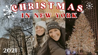 VLOG: Christmas in New York City! \/ holiday markets, rockefeller tree, broadway, and moma!