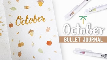 PLAN WITH ME – October 2018 Bullet Journal Setup + September Flip Through| Stationery Island