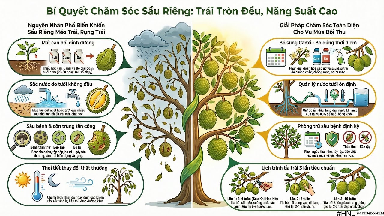 Làm Thế Nào Để Có Một Mùa Sầu Riêng Thật Sự Bội Thu? 