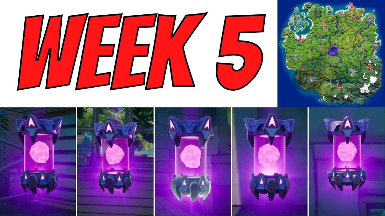 Week 5 Alien Artifacts All Locations Fortnite Chapter 2 Season 7 Youtube