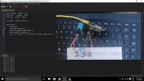 DHT11 con ESP32 programado en micropython thonny