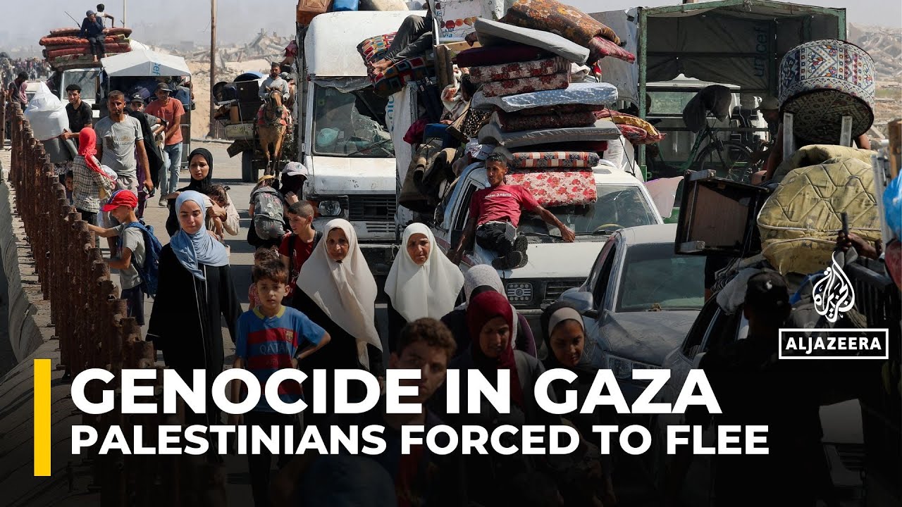 يفر الفلسطينيون من شمال غزة مجدداً، ولا يجدون مكاناً آمناً يذهبون إليه مع اشتداد الغارات الإسرائيلية.