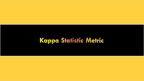 Kappa Statistic Metric