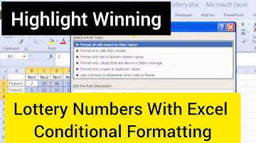 Highlight Winning Lottery Numbers With Excel Conditional Formatting// Advance excel @Vandanathale