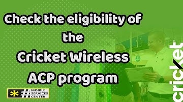 The actual steps to check the eligibility of the Cricket wireless ACP program