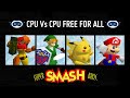 SUPER SMASH BROS FREE FOR ALL BATTLE ( n64) - GAMEPLAY CPU Vs CPU