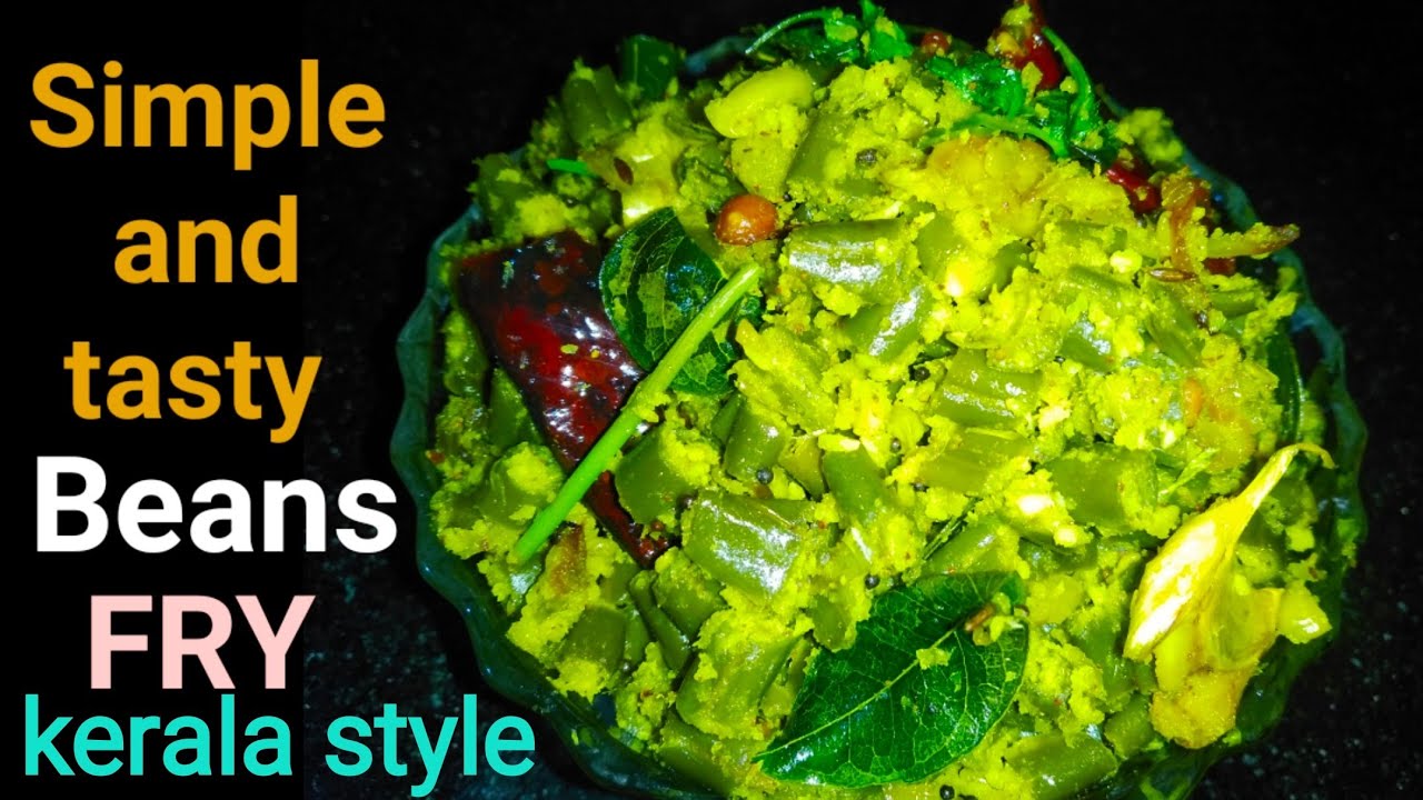 Beans frybeans fry with (grated coconut &green chilli) kerala style