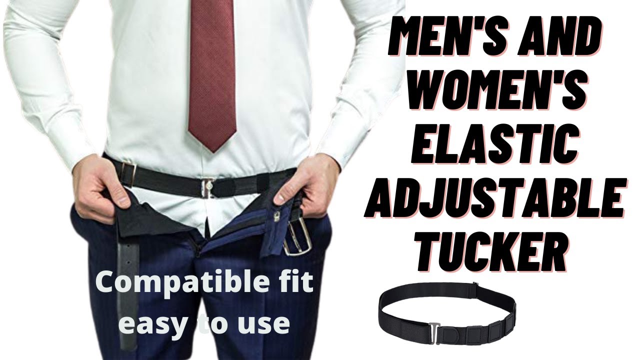 Men's and Women's Elastic Adjustable Tucker shirt stay belt