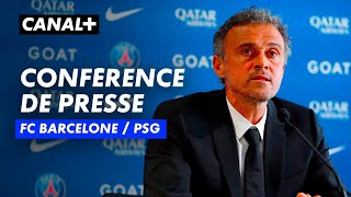 Conférence de presse de Luis Enrique et Achraf Hakimi avant FC Barcelone / PSG