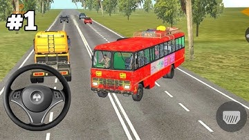Indian Sleeper Bus Simulator - Tata Bus Driving - City Bus Games - Android Gameplay #1