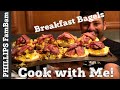 COOK WITH ME | BREAKFAST BAGEL SANDWICH IDEAS | BACON EGG & CHEESE | PHILLIPS FamBam