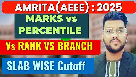AEEE (Amrita) 2025 1st attempt | Marks vs percentile vs rank vs branches | Slab wise cutoff #AEEE25