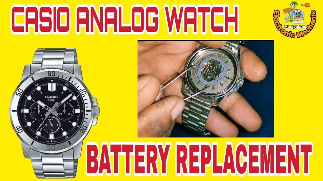 വാച്ചിന്റെ ബാറ്ററി മാറാൻ ഇനി കടയിൽ പോകേണ്ട casio watch repair YouTube