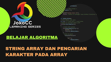 belajar algoritma : 15.01-3 String Array dan pencarian karakter pada bahasa C, bahasa Indonesia