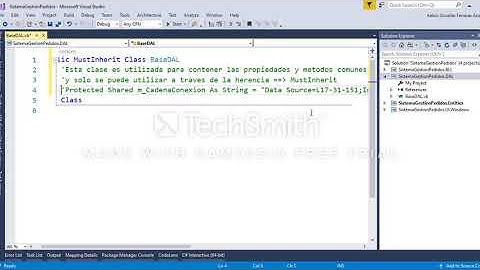 Aplicación N Capas con VB Net. Parte 8 Creación de la Clase Base Capa DAL