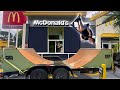 Riding HALF PIPE in McDonald's drive-thru!