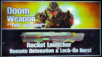 Doom 2016 (PS4 PRO) - Weapon - Rocket Launcher (Remote Detonation & Lock-On Burst) Fully Upgraded