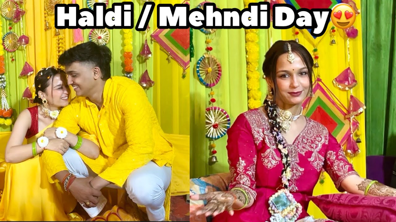 HALDI OR MEHNDI VLOG😍|| SAB HOGAYE EMOTIONAL🥲 || #vlog #vlogging #wedding #weddingvlog #youtubevideo