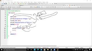 Program C- Print a Multiplication Table 1 to 10 from an input integer....