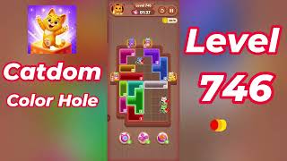 Catdom Color Hole Level 746 Walkthrough [NEW UPDATE] 🐱🟣 | Relaxing Color Puzzle Game | Go Answer