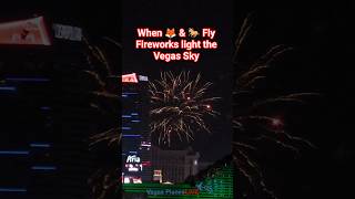 When Foxes &amp; Horses Fly ✈️ Fireworks light the Vegas Sky! July 4th 2025 #avgeek #lasvegas #fireworks