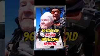 96 Yrs Old Sky Dive With Fly Sky Diving Experience ... #reaction #skydiving