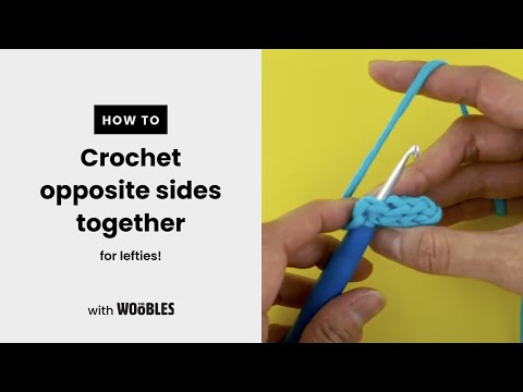 Left-handed // Single crochet opposite sides of a piece together