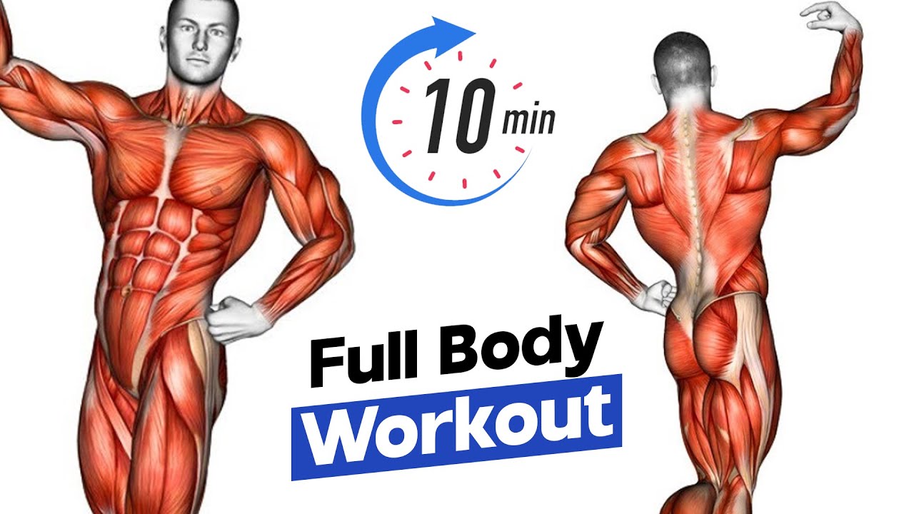 10 Min Full Body Fat Burning Workout (No Equipment) - YouTube
