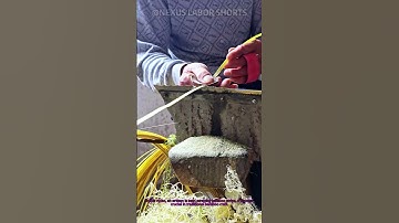 Traditional Bamboo Craft: Artisan Scrapes Bamboo Strips for Weaving – Ancient Skill