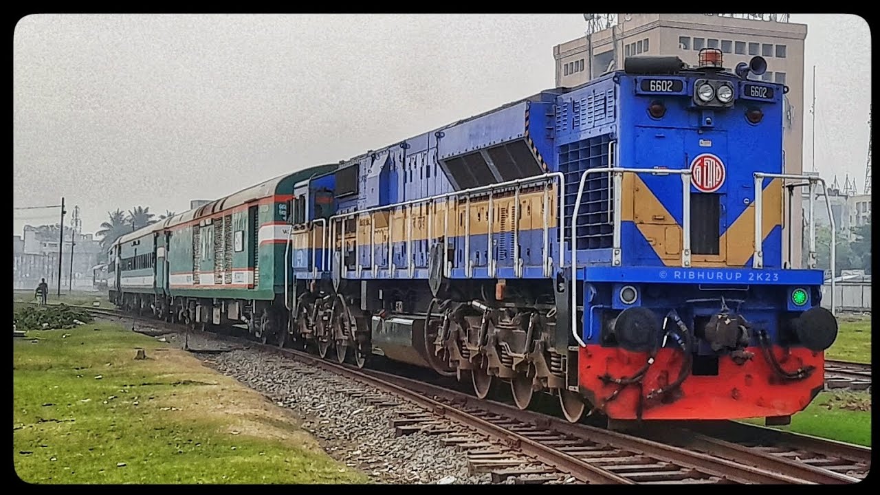 Khulna - Dhaka Chitra Express With Latest BG AC Loco EMD GT42ACL #6602 ...