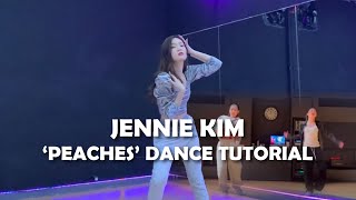 JENNIE KIM 'PEACHES' Dance Tutorial (Mirrored + Counts explained)