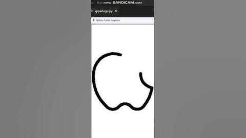 Create apple logo with Python in turtle(🐢) | #shorts #apple#python #vscode #turtle #applelogo