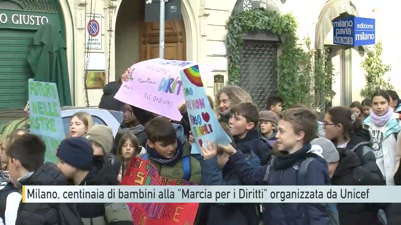 Milano, centinaia di bambini alla 'Marcia per i Diritti' 2025 organizzata da Unicef