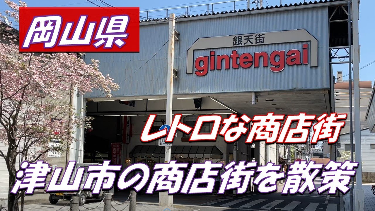 岡山県　津山市商店街を散策（銀天街～二番街～ソシオ一番街～えびす通り等）